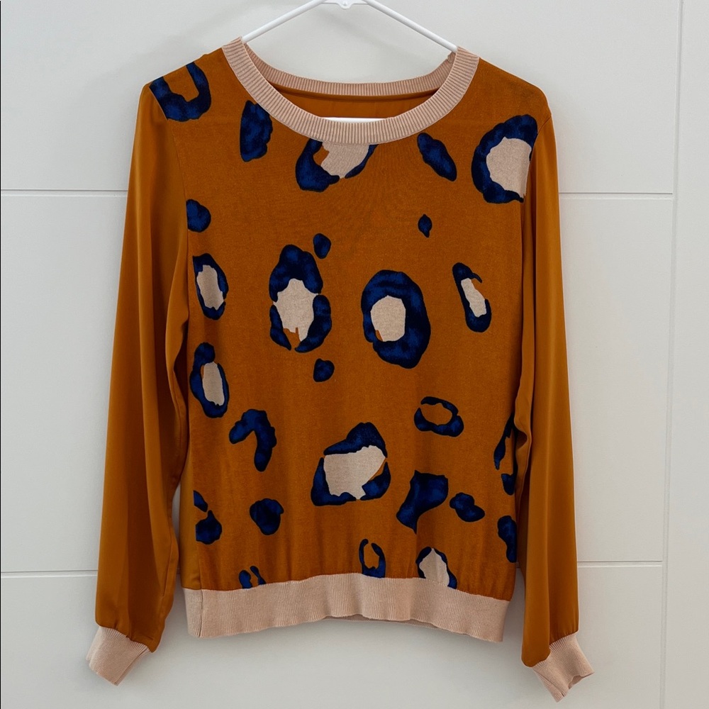 3.1 Phillip Lim for Target Orange and Blue Leopard Sweater
